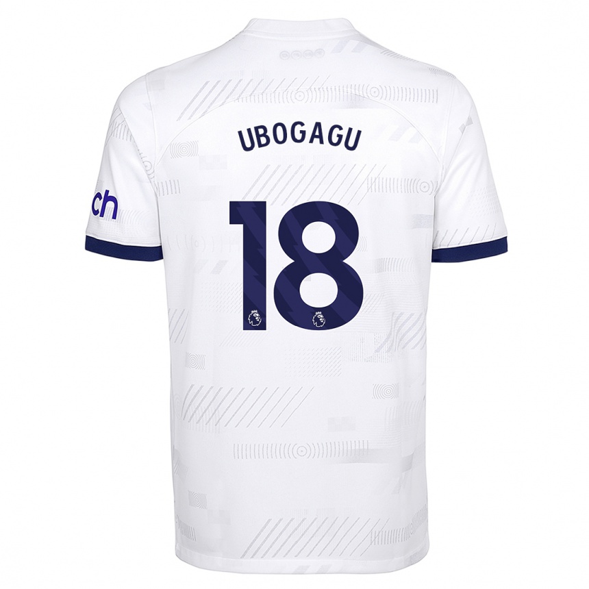 Damen Fußball Chioma Ubogagu #18 Weiß Heimtrikot Trikot 2023/24 T-Shirt Luxemburg