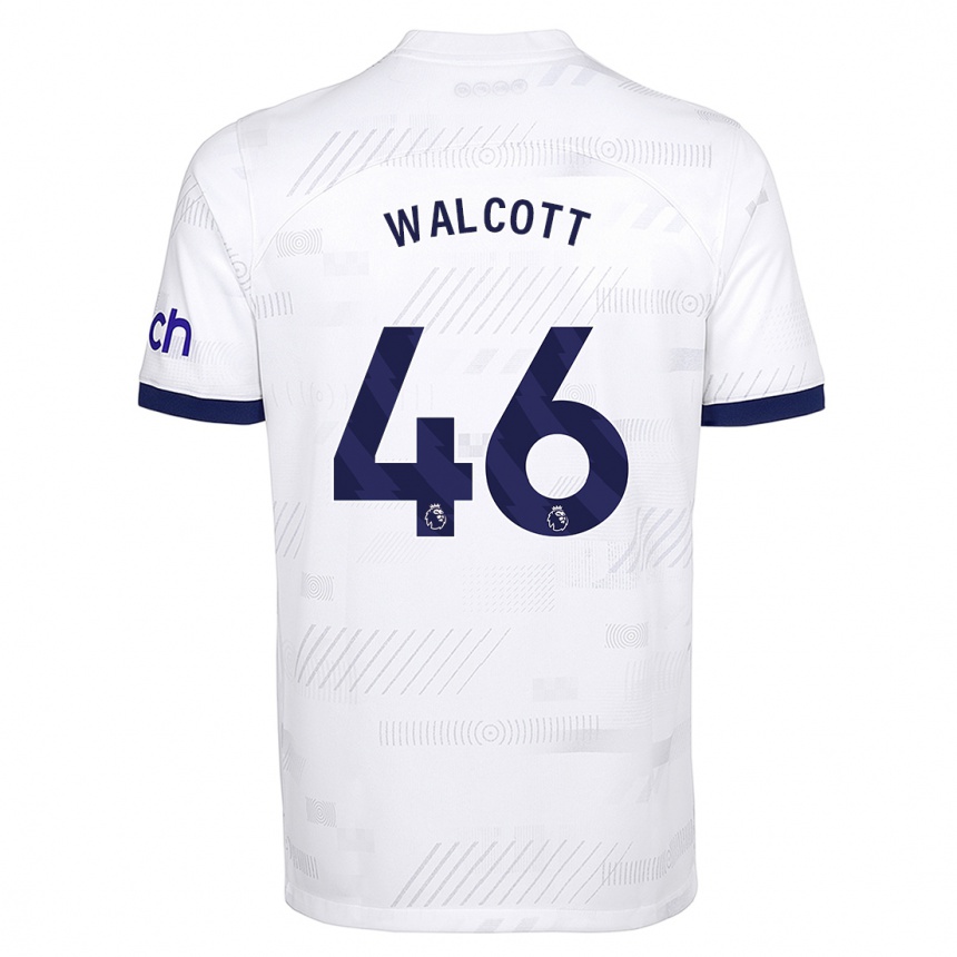 Damen Fußball Malachi Fagan Walcott #46 Weiß Heimtrikot Trikot 2023/24 T-Shirt Luxemburg