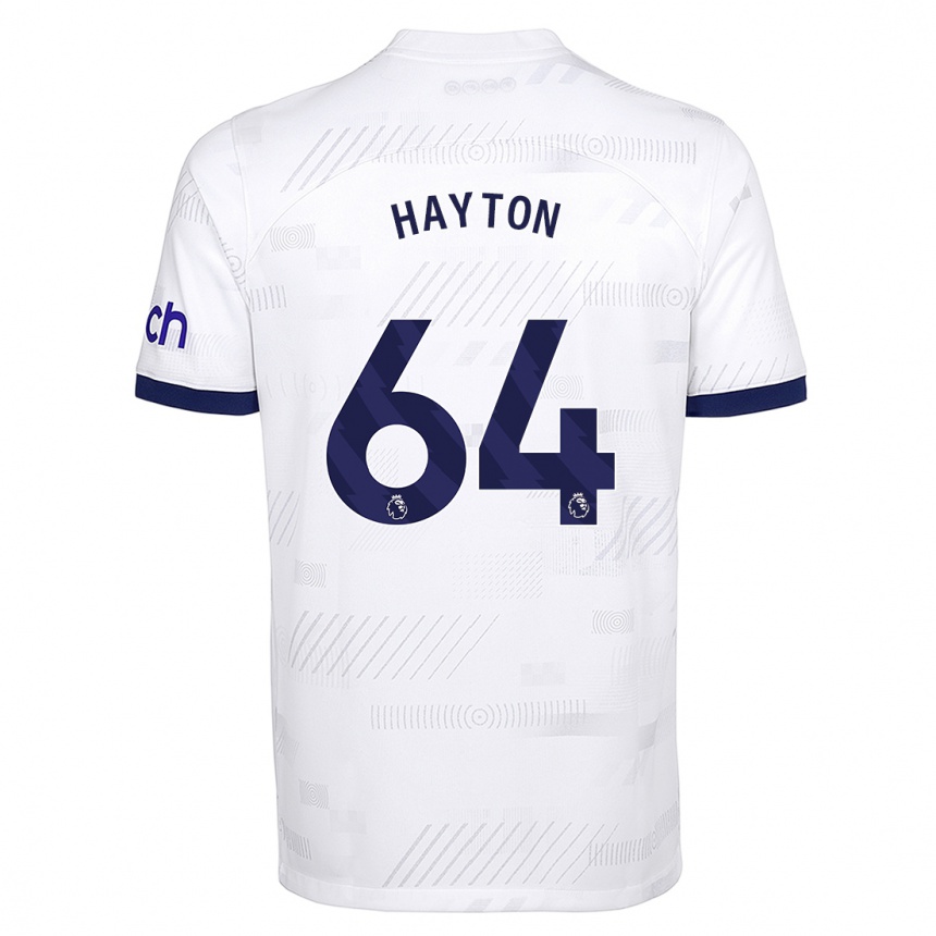 Damen Fußball Adam Hayton #64 Weiß Heimtrikot Trikot 2023/24 T-Shirt Luxemburg