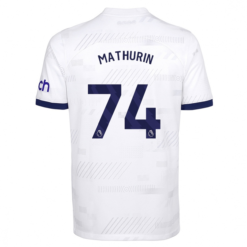 Damen Fußball Roshaun Mathurin #74 Weiß Heimtrikot Trikot 2023/24 T-Shirt Luxemburg