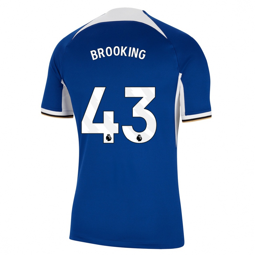 Damen Fußball Josh Brooking #43 Blau Heimtrikot Trikot 2023/24 T-Shirt Luxemburg