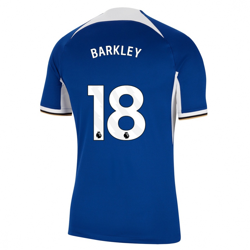 Damen Fußball Ross Barkley #18 Blau Heimtrikot Trikot 2023/24 T-Shirt Luxemburg