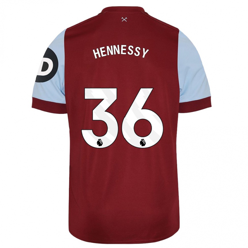 Damen Fußball Alexandra Hennessy #36 Kastanienbraun Heimtrikot Trikot 2023/24 T-Shirt Luxemburg