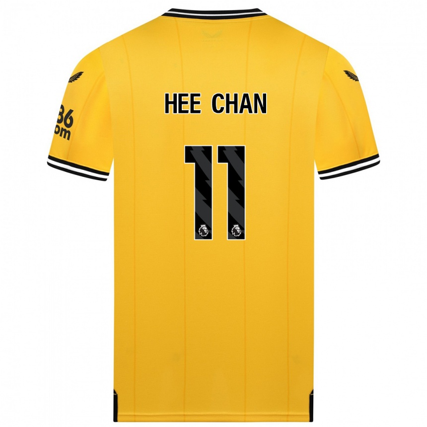 Damen Fußball Hee Chan Hwang #11 Gelb Heimtrikot Trikot 2023/24 T-Shirt Luxemburg
