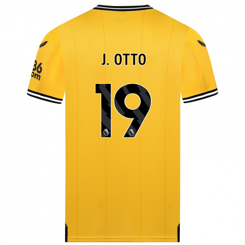 Damen Fußball Jonny Otto #19 Gelb Heimtrikot Trikot 2023/24 T-Shirt Luxemburg