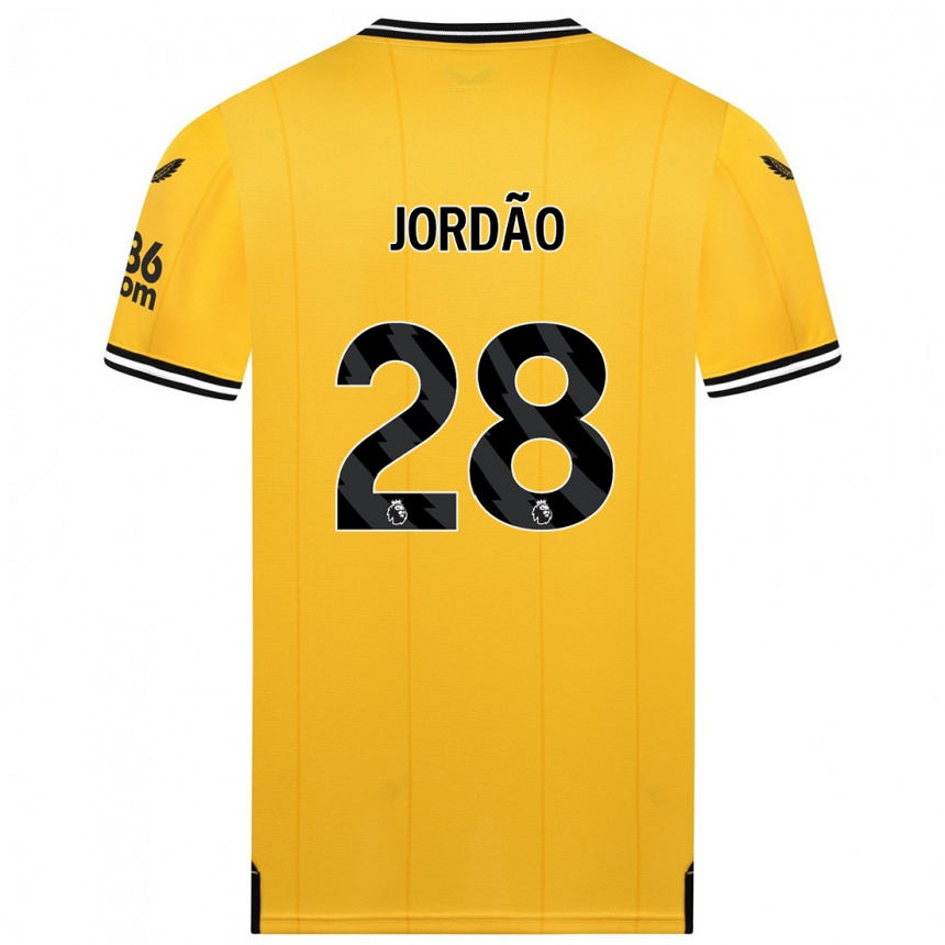Damen Fußball Bruno Jordão #28 Gelb Heimtrikot Trikot 2023/24 T-Shirt Luxemburg