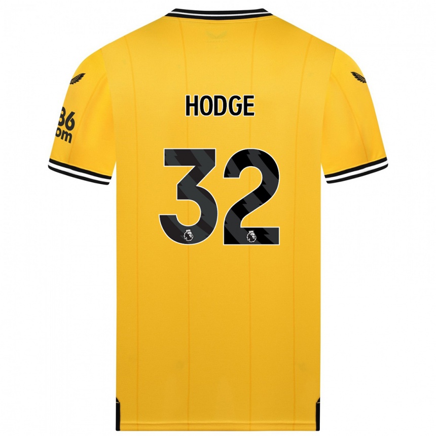 Damen Fußball Joe Hodge #32 Gelb Heimtrikot Trikot 2023/24 T-Shirt Luxemburg