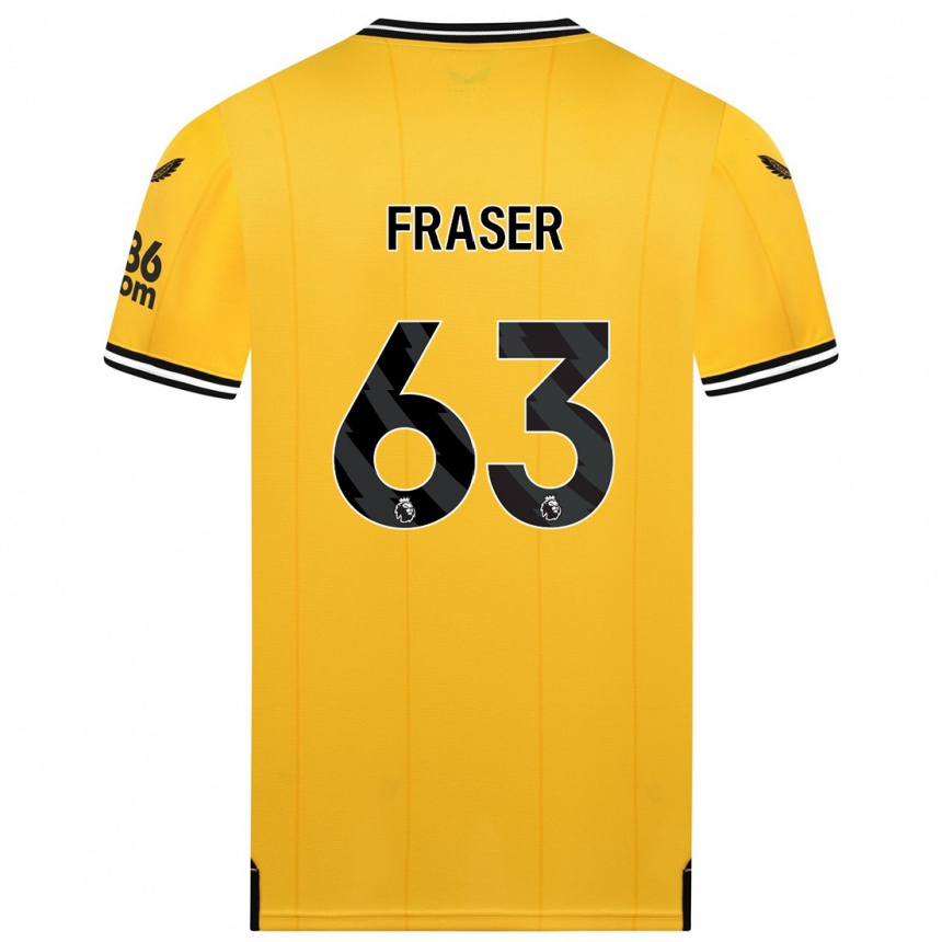 Damen Fußball Nathan Fraser #63 Gelb Heimtrikot Trikot 2023/24 T-Shirt Luxemburg