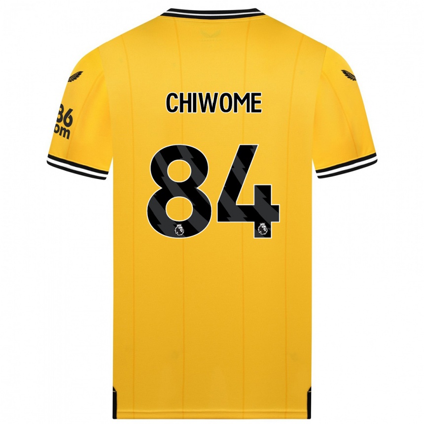 Damen Fußball Leon Chiwome #84 Gelb Heimtrikot Trikot 2023/24 T-Shirt Luxemburg
