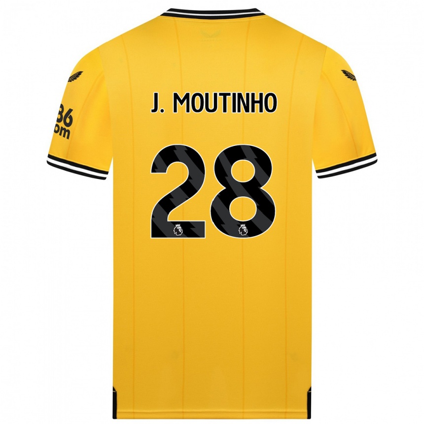 Damen Fußball Joao Moutinho #28 Gelb Heimtrikot Trikot 2023/24 T-Shirt Luxemburg