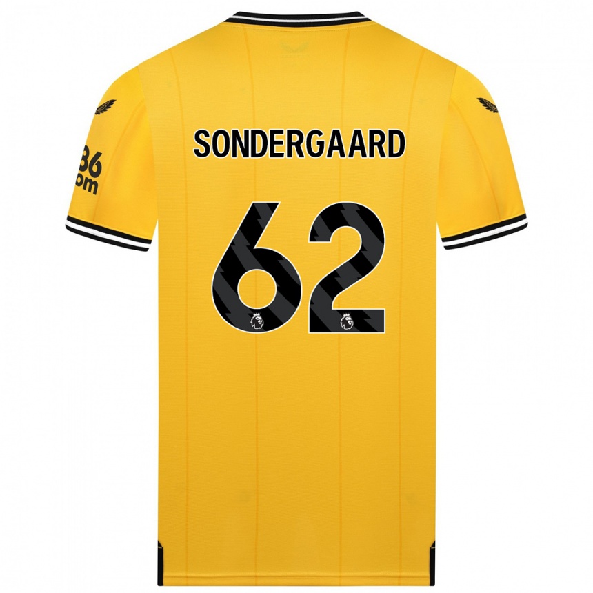 Damen Fußball Andreas Sondergaard #62 Gelb Heimtrikot Trikot 2023/24 T-Shirt Luxemburg