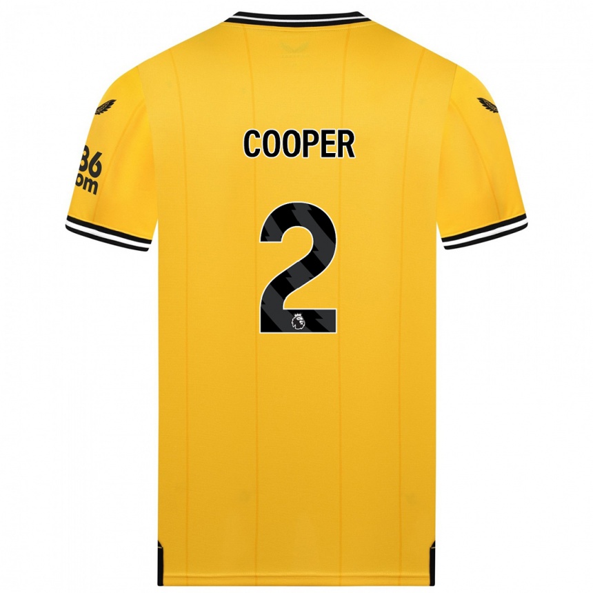 Damen Fußball Laura Cooper #2 Gelb Heimtrikot Trikot 2023/24 T-Shirt Luxemburg