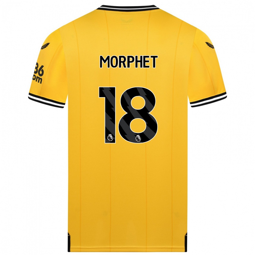 Damen Fußball Anna Morphet #18 Gelb Heimtrikot Trikot 2023/24 T-Shirt Luxemburg