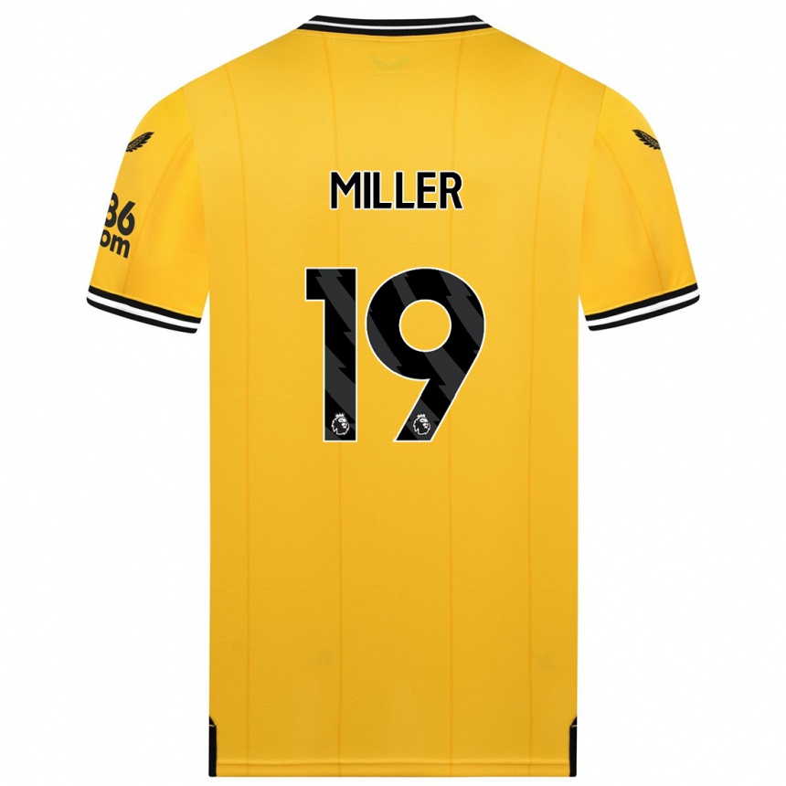 Damen Fußball Ali Miller #19 Gelb Heimtrikot Trikot 2023/24 T-Shirt Luxemburg