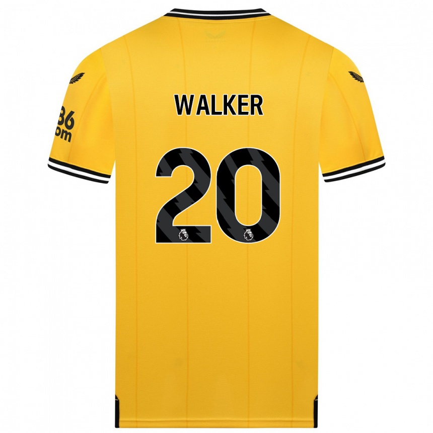 Damen Fußball Lowri Walker #20 Gelb Heimtrikot Trikot 2023/24 T-Shirt Luxemburg