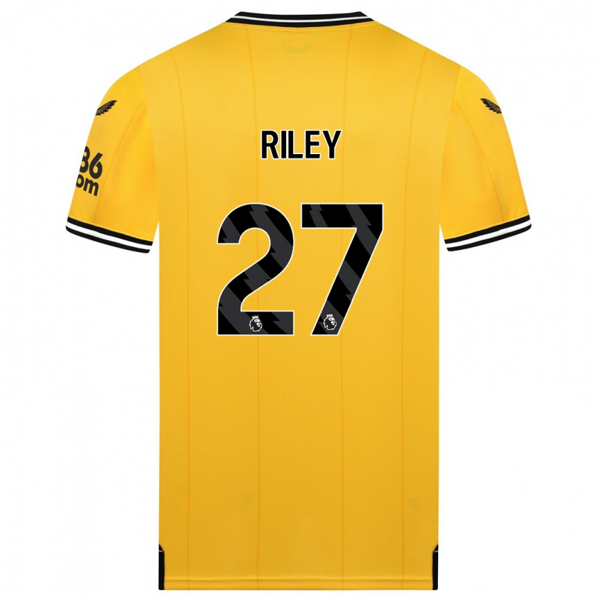 Damen Fußball Lauren Riley #27 Gelb Heimtrikot Trikot 2023/24 T-Shirt Luxemburg