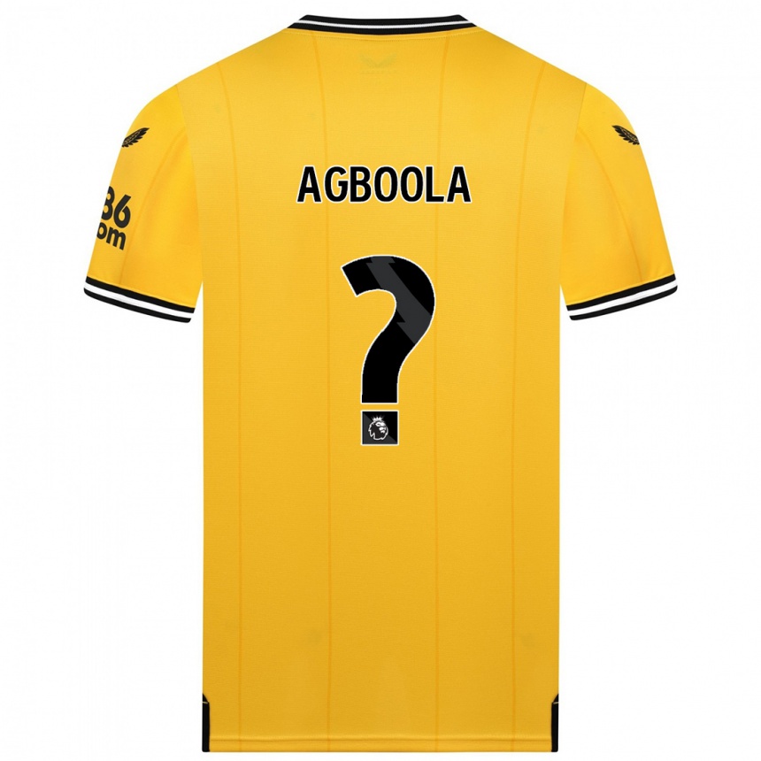 Damen Fußball Michael Agboola #0 Gelb Heimtrikot Trikot 2023/24 T-Shirt Luxemburg