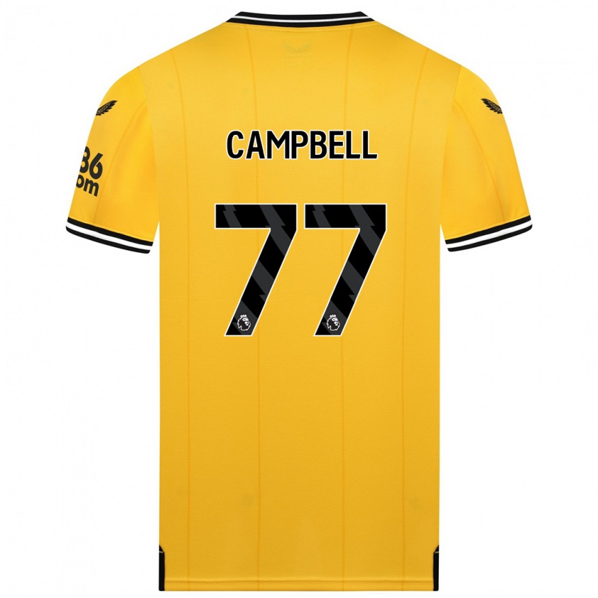 Damen Fußball Chem Campbell #77 Gelb Heimtrikot Trikot 2023/24 T-Shirt Luxemburg