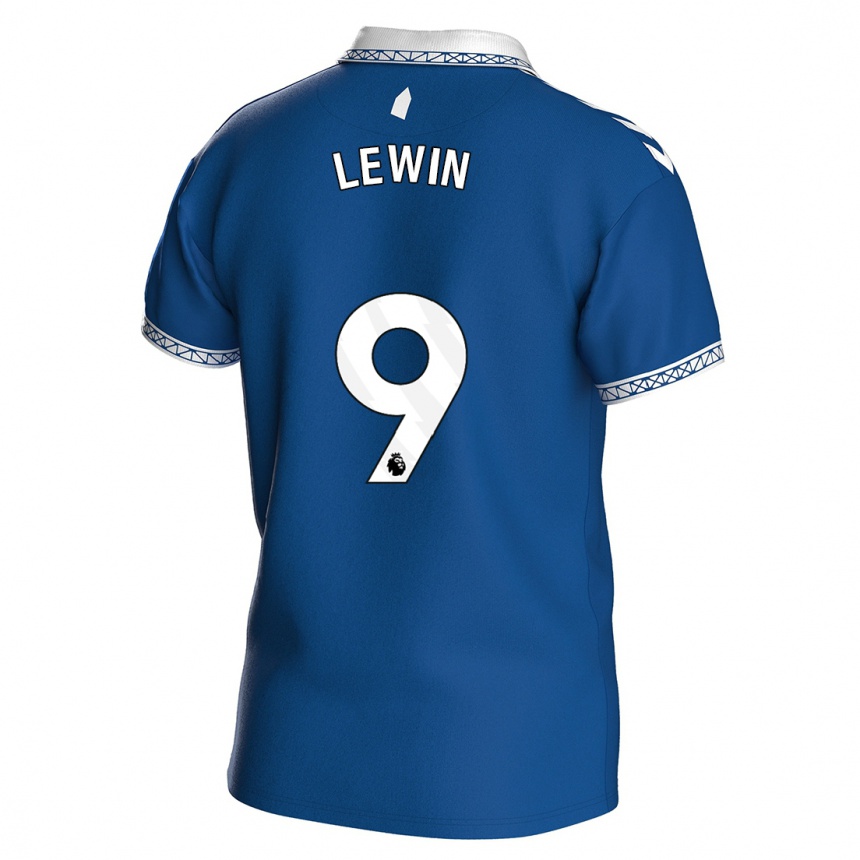 Damen Fußball Dominic Calvert-Lewin #9 Königsblau Heimtrikot Trikot 2023/24 T-Shirt Luxemburg