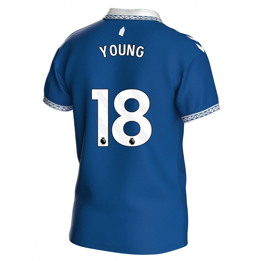 Damen Fußball Ashley Young #18 Königsblau Heimtrikot Trikot 2023/24 T-Shirt Luxemburg