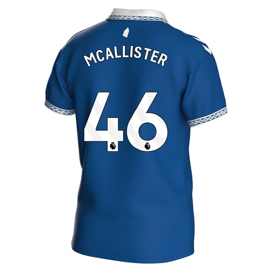 Damen Fußball Sean Mcallister #46 Königsblau Heimtrikot Trikot 2023/24 T-Shirt Luxemburg