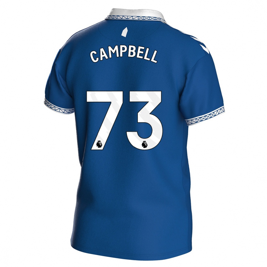 Damen Fußball Elijah Campbell #73 Königsblau Heimtrikot Trikot 2023/24 T-Shirt Luxemburg