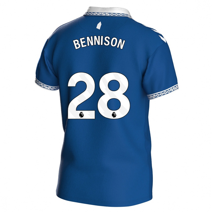 Damen Fußball Hanna Bennison #28 Königsblau Heimtrikot Trikot 2023/24 T-Shirt Luxemburg