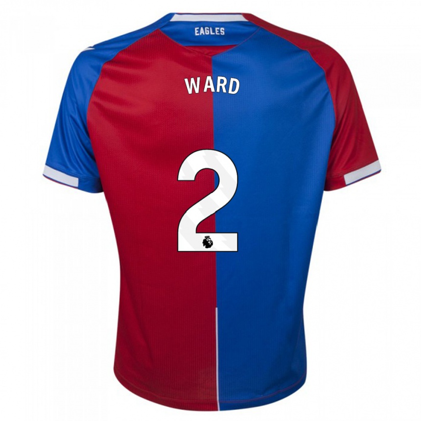 Damen Fußball Joel Ward #2 Rot Blau Heimtrikot Trikot 2023/24 T-Shirt Luxemburg