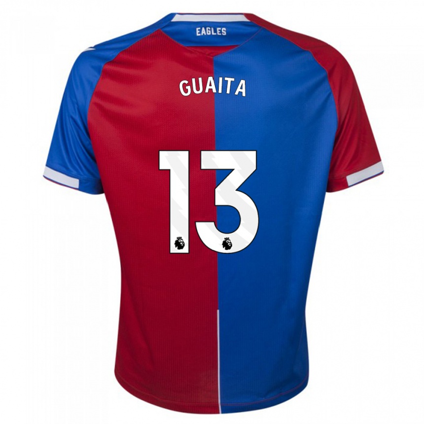 Damen Fußball Vicente Guaita #13 Rot Blau Heimtrikot Trikot 2023/24 T-Shirt Luxemburg