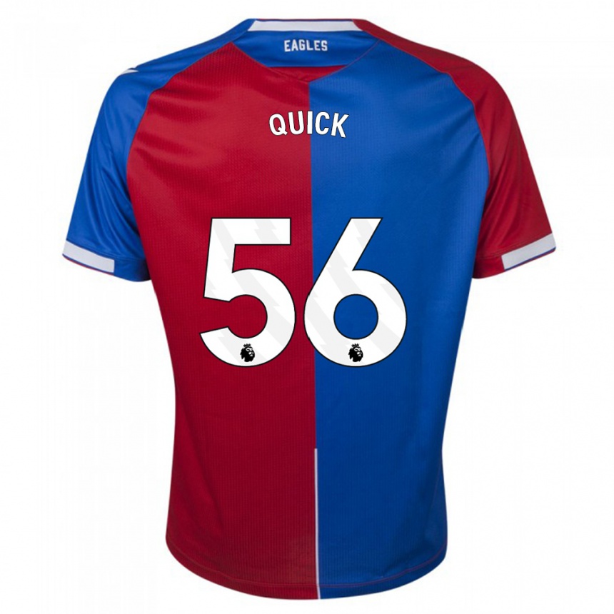 Damen Fußball Daniel Quick #56 Rot Blau Heimtrikot Trikot 2023/24 T-Shirt Luxemburg