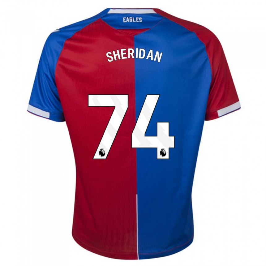 Damen Fußball Joe Sheridan #74 Rot Blau Heimtrikot Trikot 2023/24 T-Shirt Luxemburg