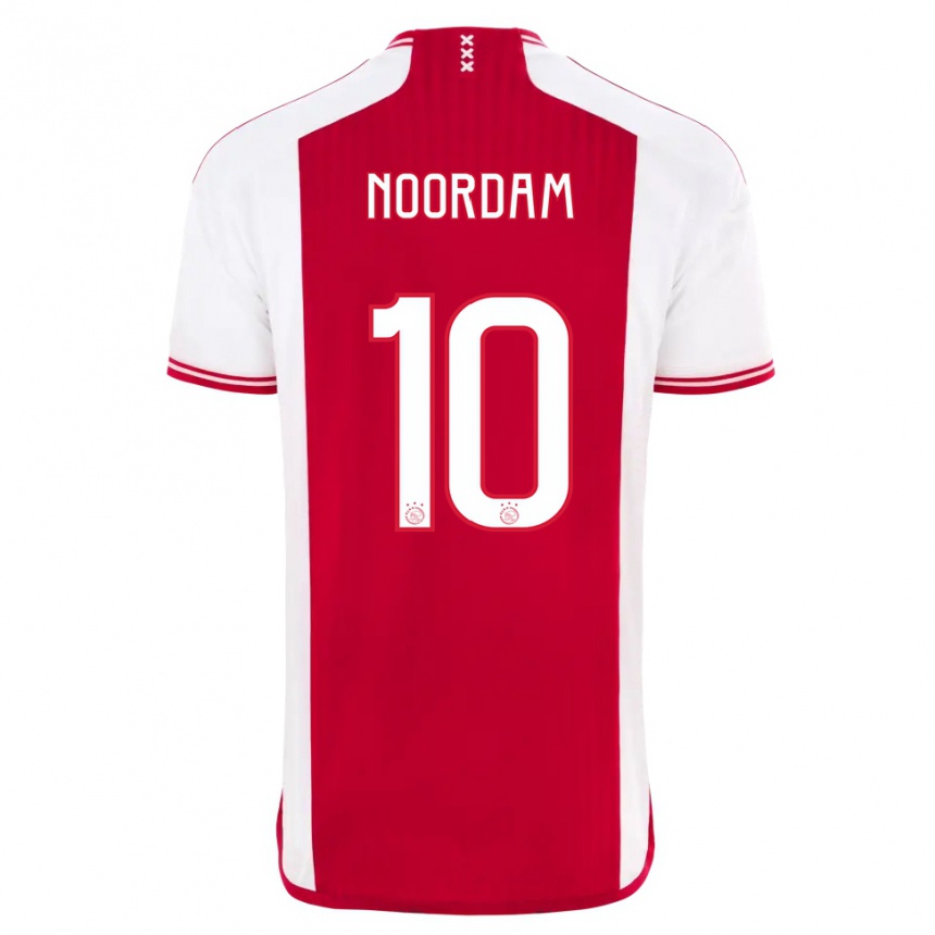 Damen Fußball Nadine Noordam #10 Rot-Weiss Heimtrikot Trikot 2023/24 T-Shirt Luxemburg