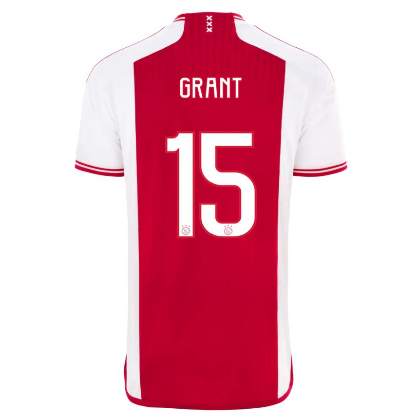 Damen Fußball Chasity Grant #15 Rot-Weiss Heimtrikot Trikot 2023/24 T-Shirt Luxemburg