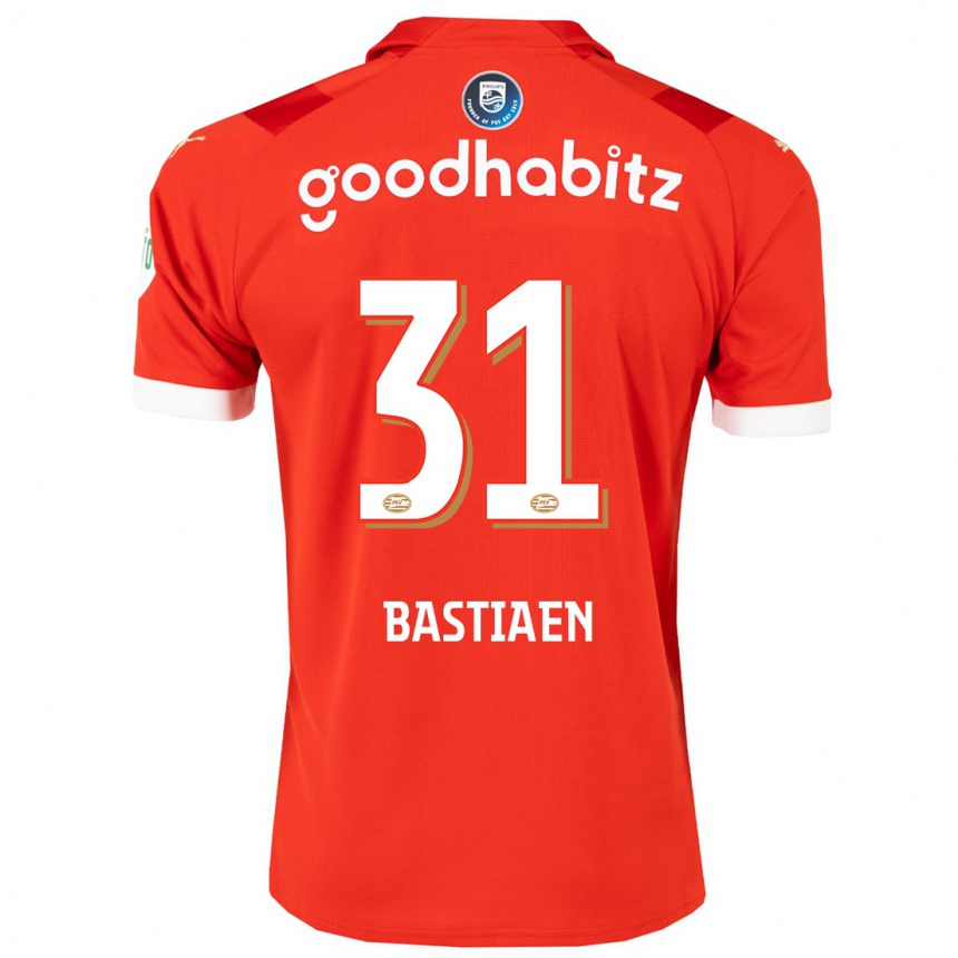 Damen Fußball Femke Bastiaen #31 Rot Heimtrikot Trikot 2023/24 T-Shirt Luxemburg