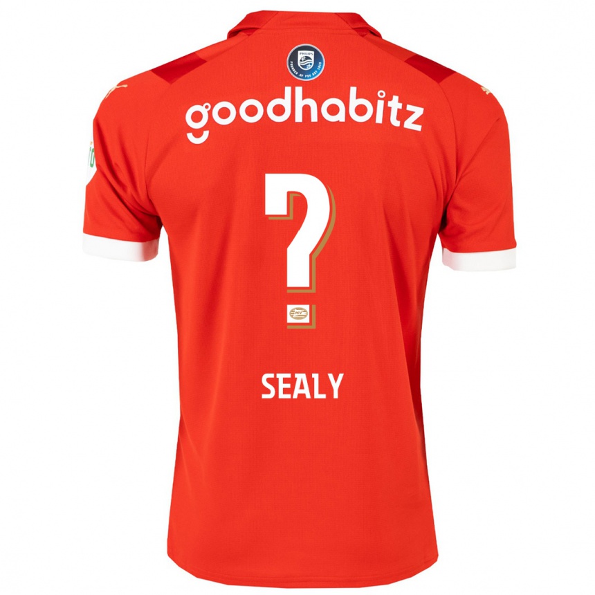 Damen Fußball Dante Sealy #0 Rot Heimtrikot Trikot 2023/24 T-Shirt Luxemburg