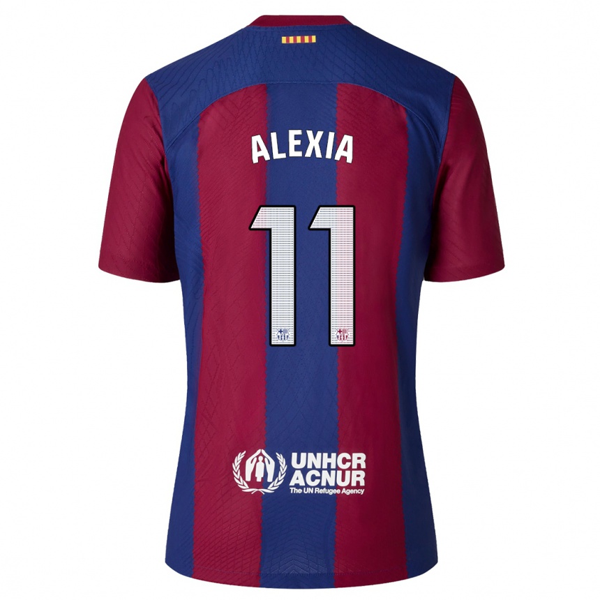 Damen Fußball Alexia Putellas #11 Rot Blau Heimtrikot Trikot 2023/24 T-Shirt Luxemburg