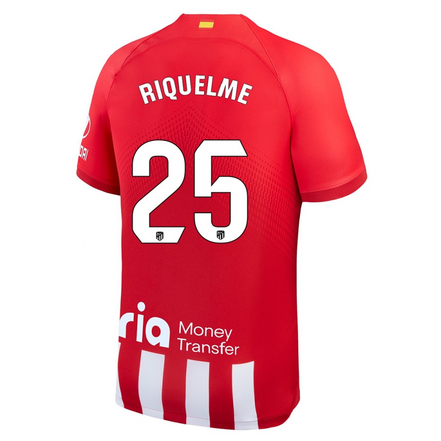 Damen Fußball Rodrigo Riquelme #25 Rot-Weiss Heimtrikot Trikot 2023/24 T-Shirt Luxemburg