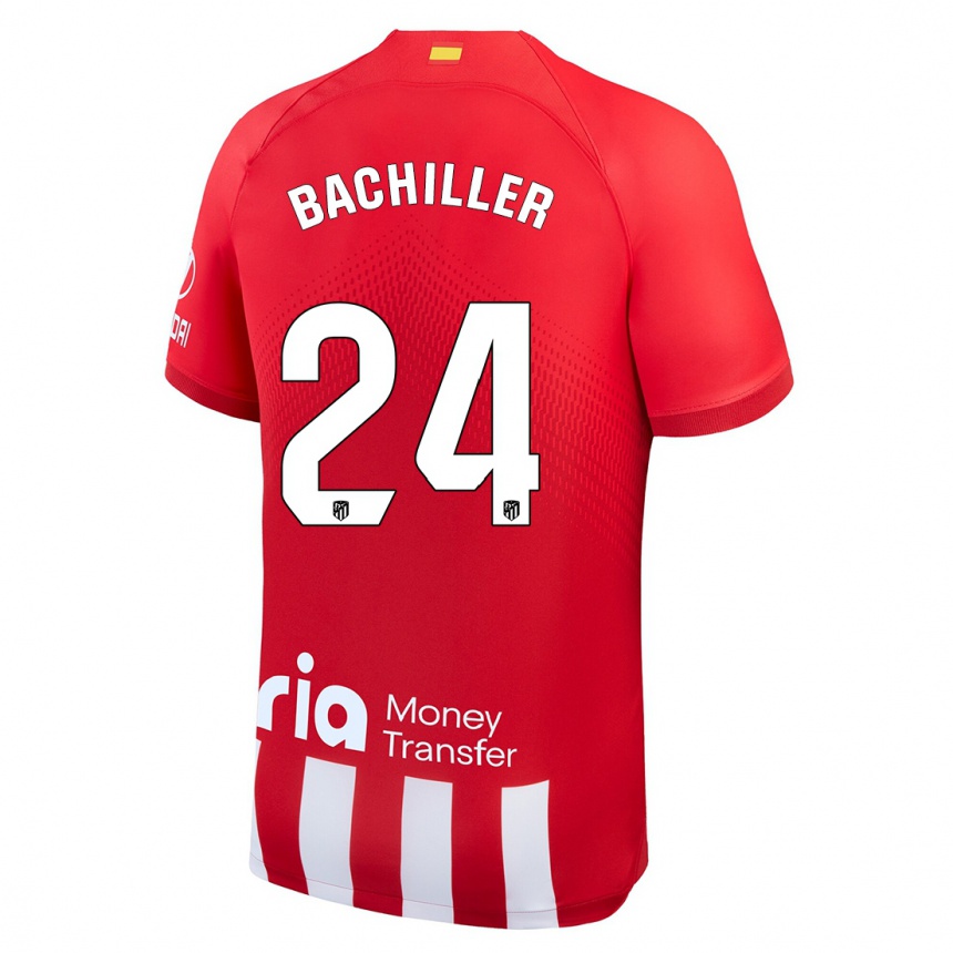 Damen Fußball Iker Bachiller #24 Rot-Weiss Heimtrikot Trikot 2023/24 T-Shirt Luxemburg
