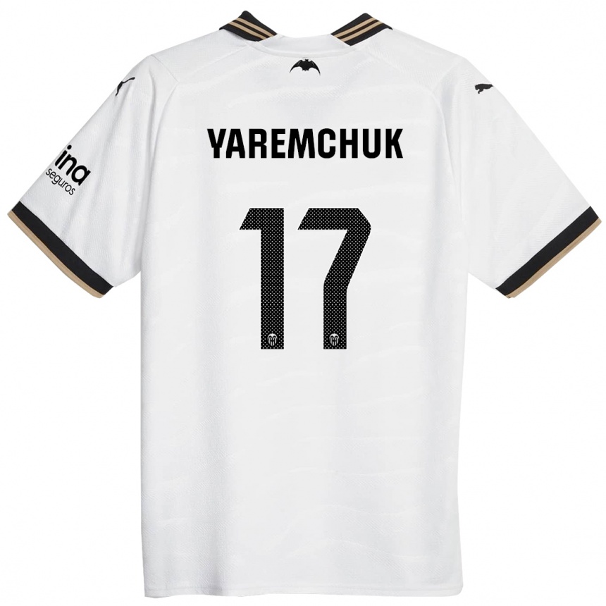 Damen Fußball Roman Yaremchuk #17 Weiß Heimtrikot Trikot 2023/24 T-Shirt Luxemburg