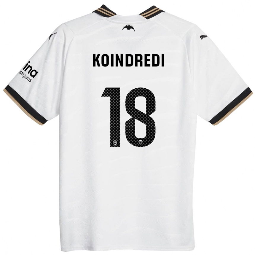 Damen Fußball Koba Koindredi #18 Weiß Heimtrikot Trikot 2023/24 T-Shirt Luxemburg