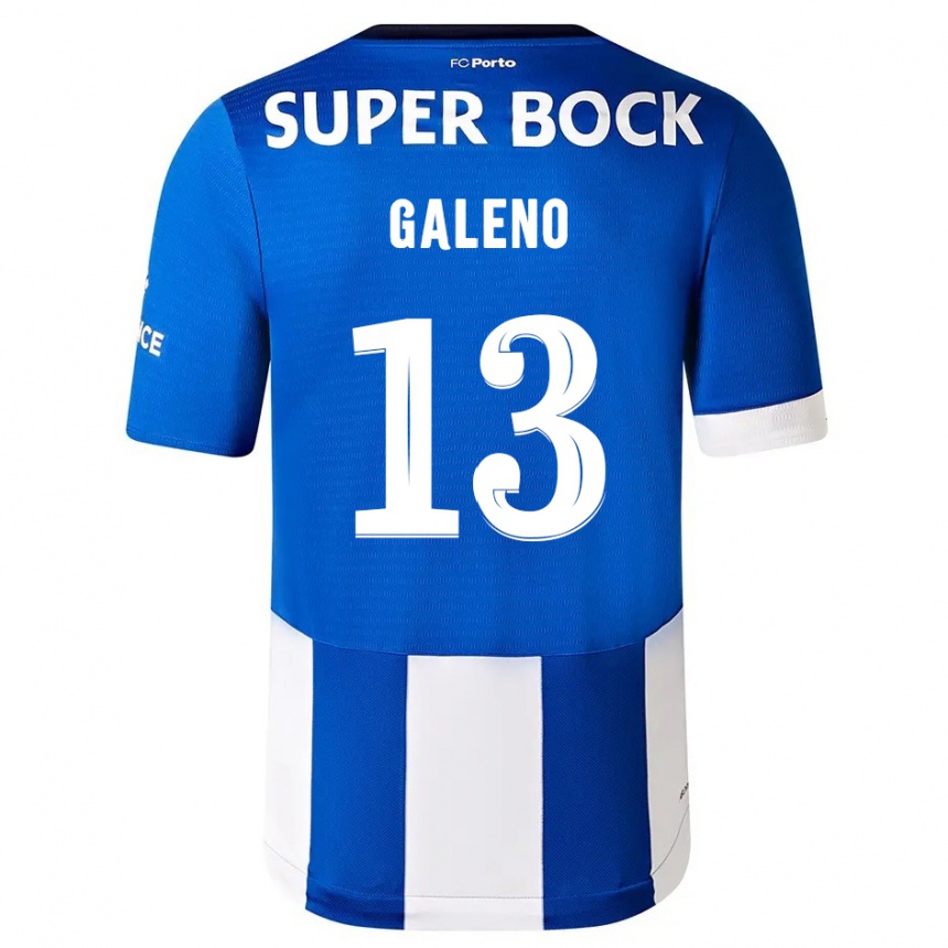 Damen Fußball Galeno #13 Blau Weiss Heimtrikot Trikot 2023/24 T-Shirt Luxemburg