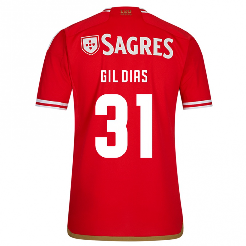 Damen Fußball Gil Dias #31 Rot Heimtrikot Trikot 2023/24 T-Shirt Luxemburg