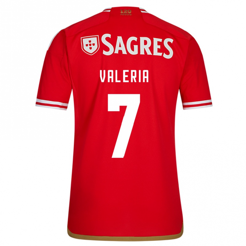 Damen Fußball Valeria #7 Rot Heimtrikot Trikot 2023/24 T-Shirt Luxemburg