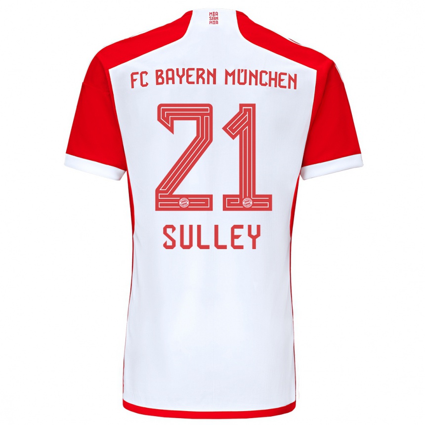 Damen Fußball Williams Baffour Sulley #21 Rot-Weiss Heimtrikot Trikot 2023/24 T-Shirt Luxemburg