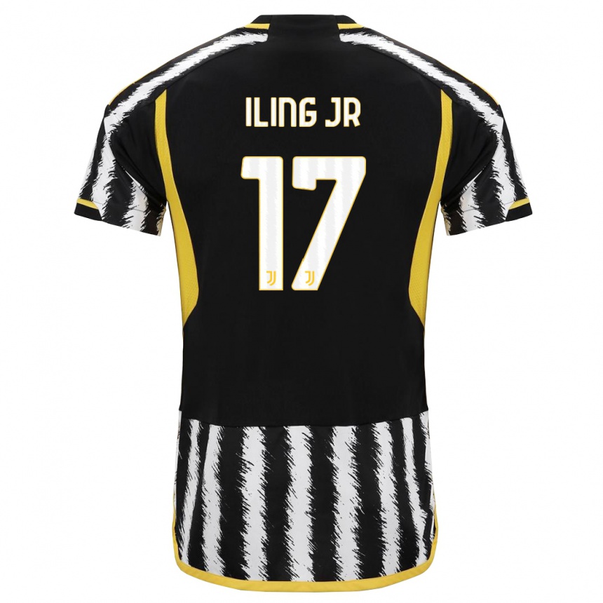 Damen Fußball Samuel Iling-Junior #17 Schwarz-Weiss Heimtrikot Trikot 2023/24 T-Shirt Luxemburg