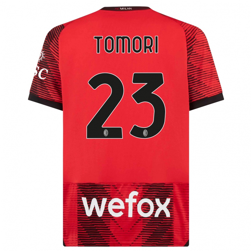 Damen Fußball Fikayo Tomori #23 Rot Schwarz Heimtrikot Trikot 2023/24 T-Shirt Luxemburg