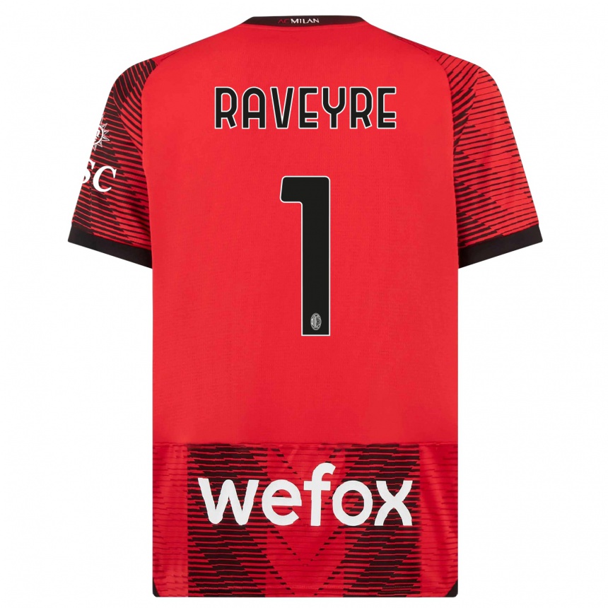 Damen Fußball Noah Raveyre #1 Rot Schwarz Heimtrikot Trikot 2023/24 T-Shirt Luxemburg