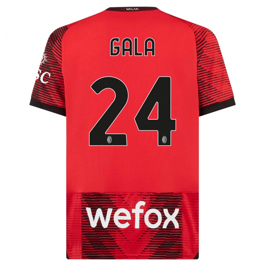 Damen Fußball Antonio Gala #24 Rot Schwarz Heimtrikot Trikot 2023/24 T-Shirt Luxemburg