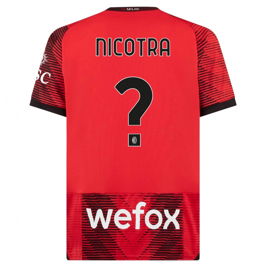 Damen Fußball Riccardo Nicotra #0 Rot Schwarz Heimtrikot Trikot 2023/24 T-Shirt Luxemburg