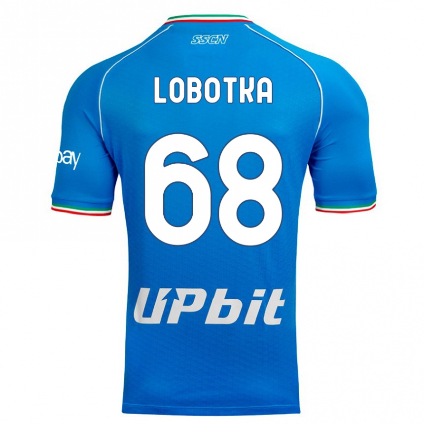 Damen Fußball Stanislav Lobotka #68 Himmelblau Heimtrikot Trikot 2023/24 T-Shirt Luxemburg